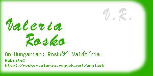 valeria rosko business card